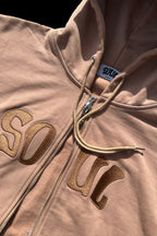 Beige/Brown Full Zip